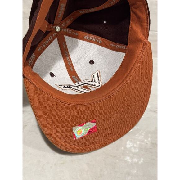 NCAA Virginia Tech HOKIES Authentic NWT FITTED 7 3/8 Hat BY ZEPHYR Wool - Picture 5 of 7